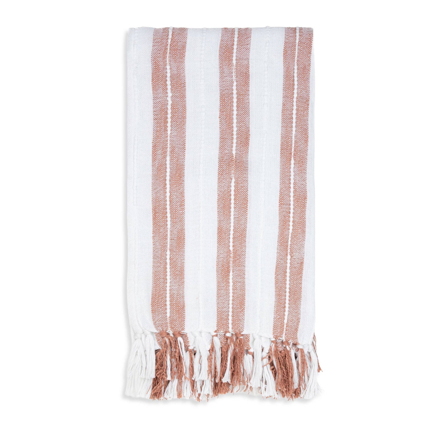 Romy 50x70" Indoor/Outdoor Recycled Woven Throw Blanket: Blue