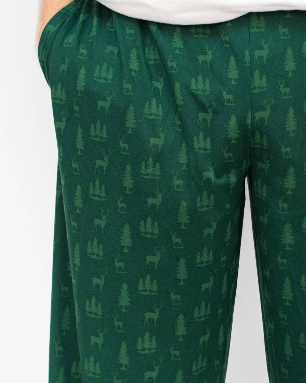 Men's Woodsy Deer Sleep Pants   Hunter Green/Dark Green   -Asst.: XLarge