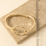 Gold Hammered Circle Bangle Bracelet