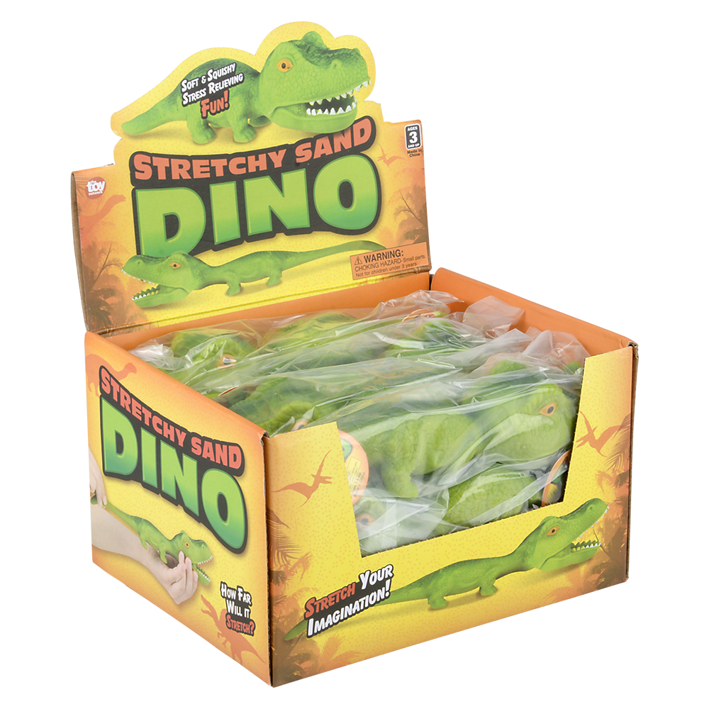 7.5" STRETCHY SAND DINOSAUR
