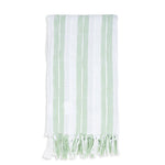 Romy 50x70" Indoor/Outdoor Recycled Woven Throw Blanket: Blue