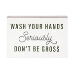 Metal 7" Multicolor Wash Your Hands. Block Decor