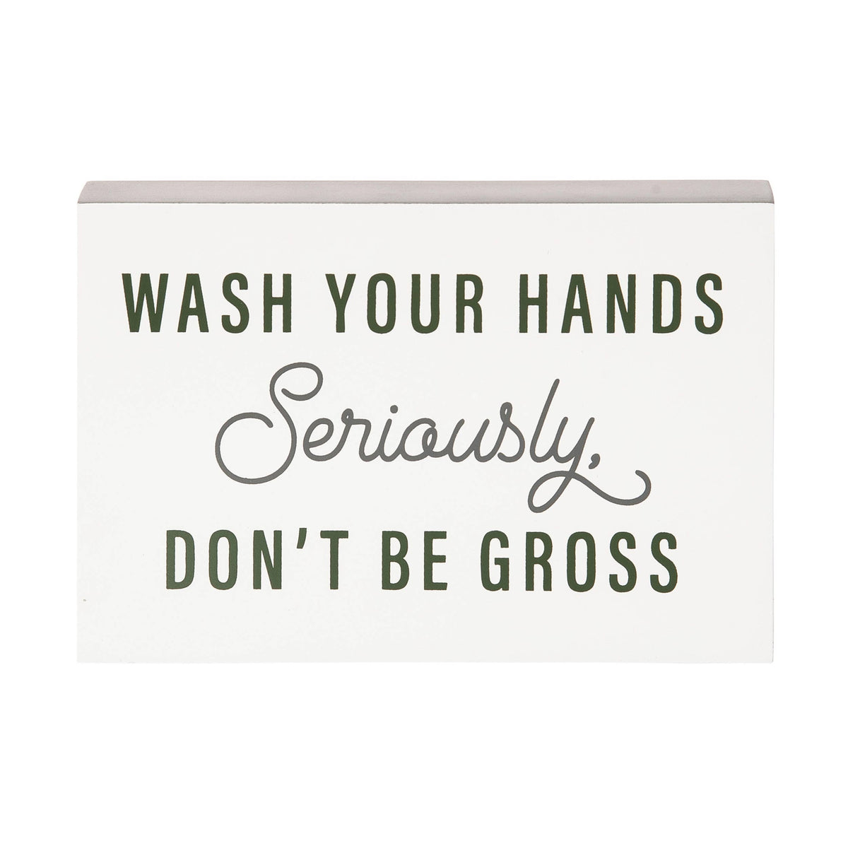 Metal 7" Multicolor Wash Your Hands. Block Decor