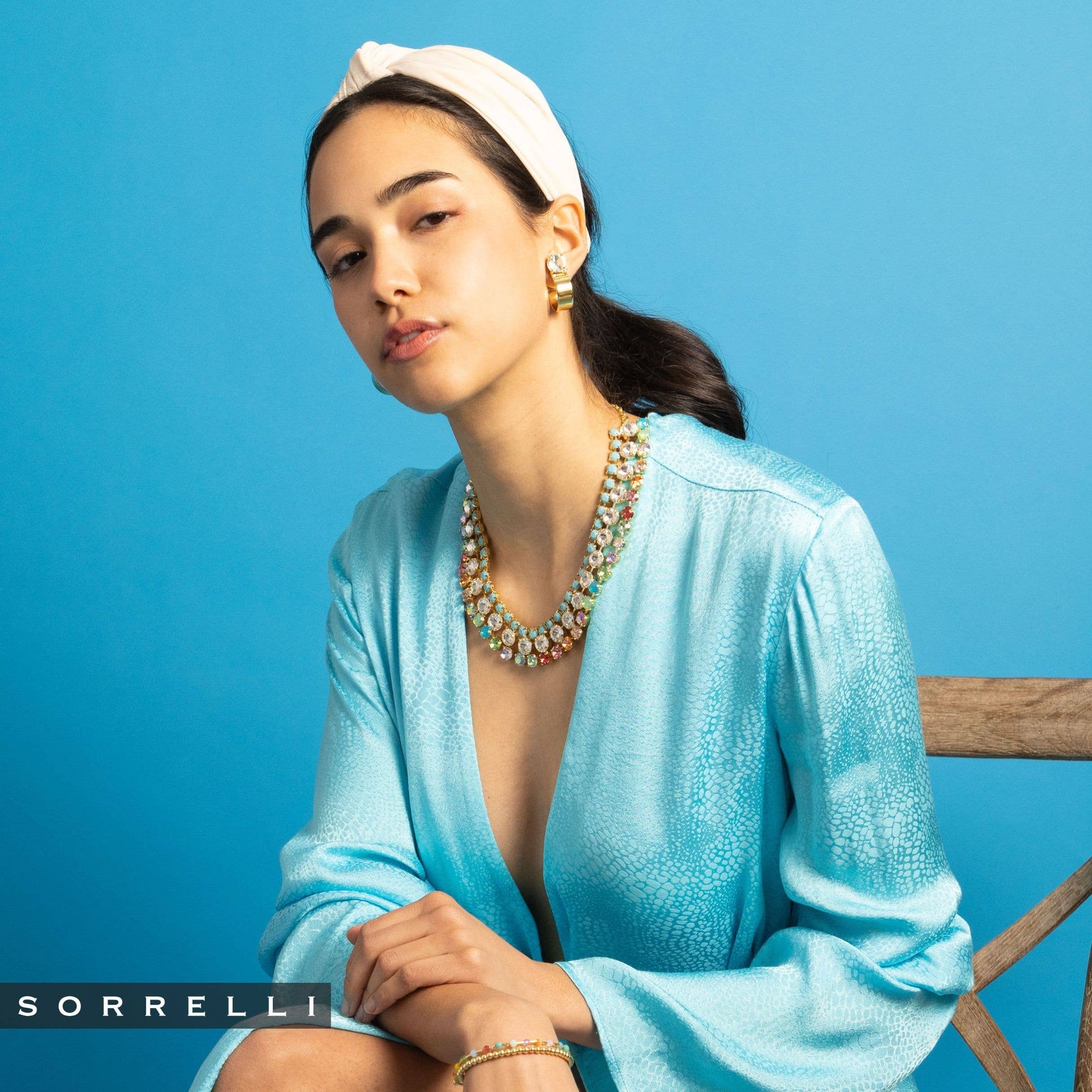 Dani Studded Hoop Earrings - Clear