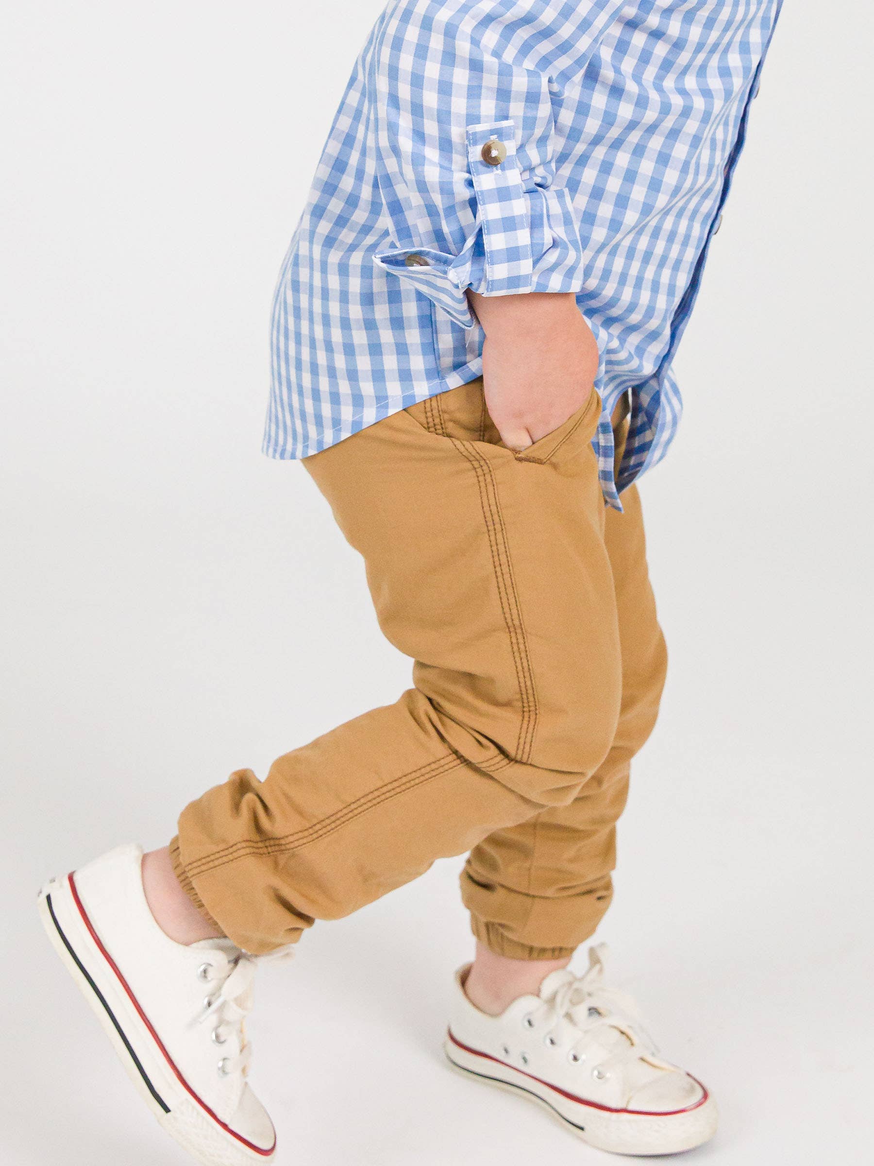 Boys Dark Khaki Jogger Pants: 4T