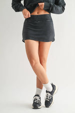 Active Luxe Mineral Wash Skort: DEEP NAVY