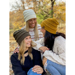 Sequin CC Beanies: Taupe