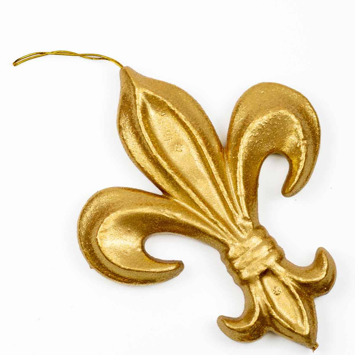 Louis Fleur de Lis Ornament   Gold   7.7x1.3x9.6