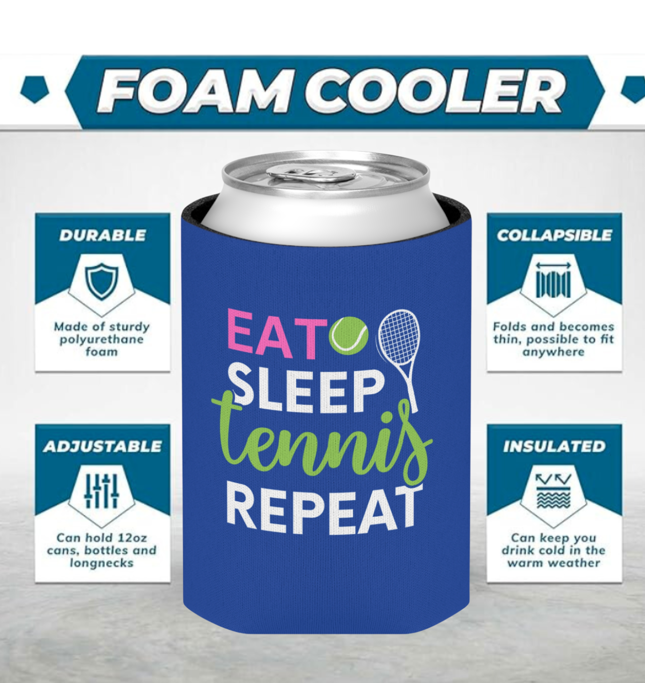 Tennis Can Coolers: Over Served