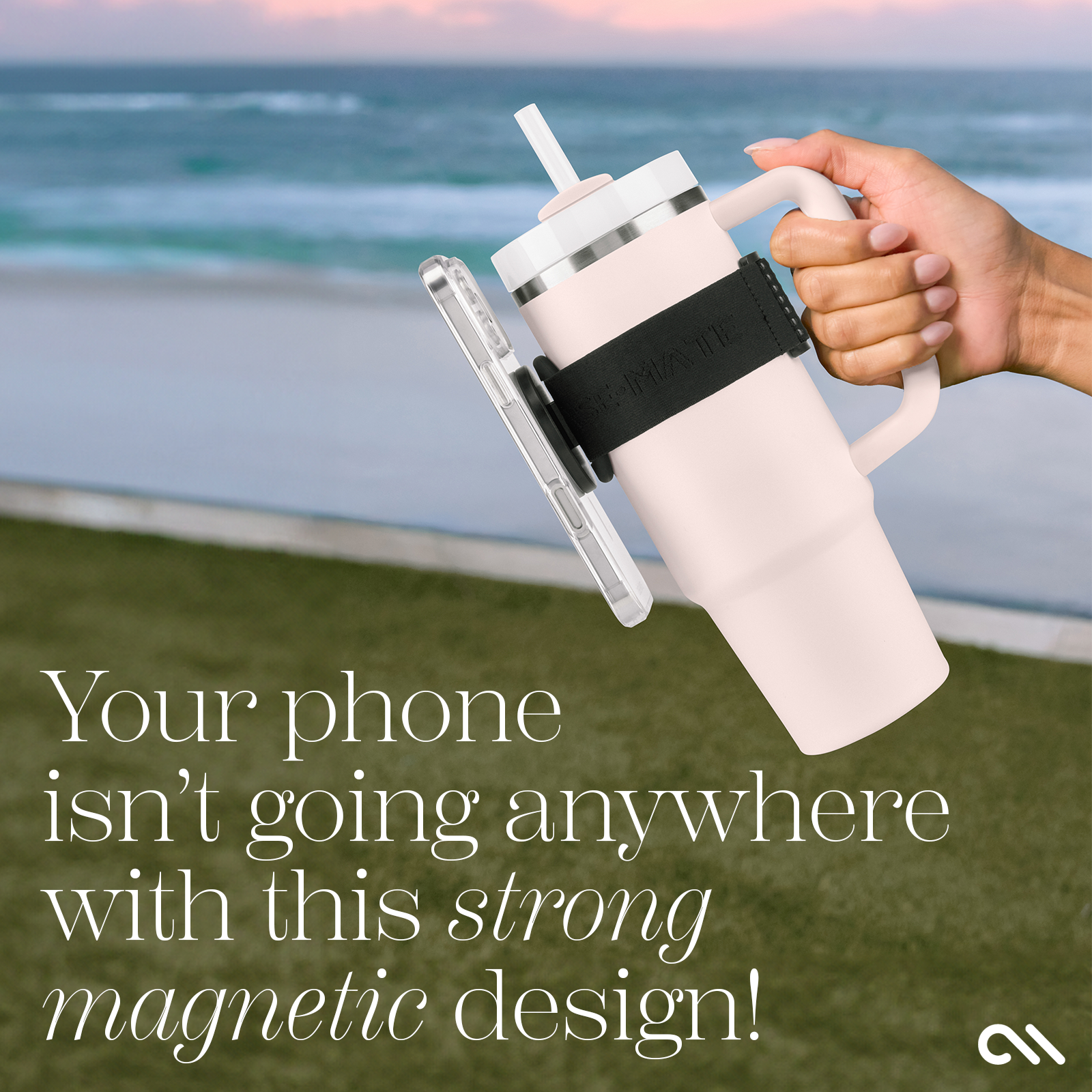 MagSafe Water Bottle Phone Holder: Black