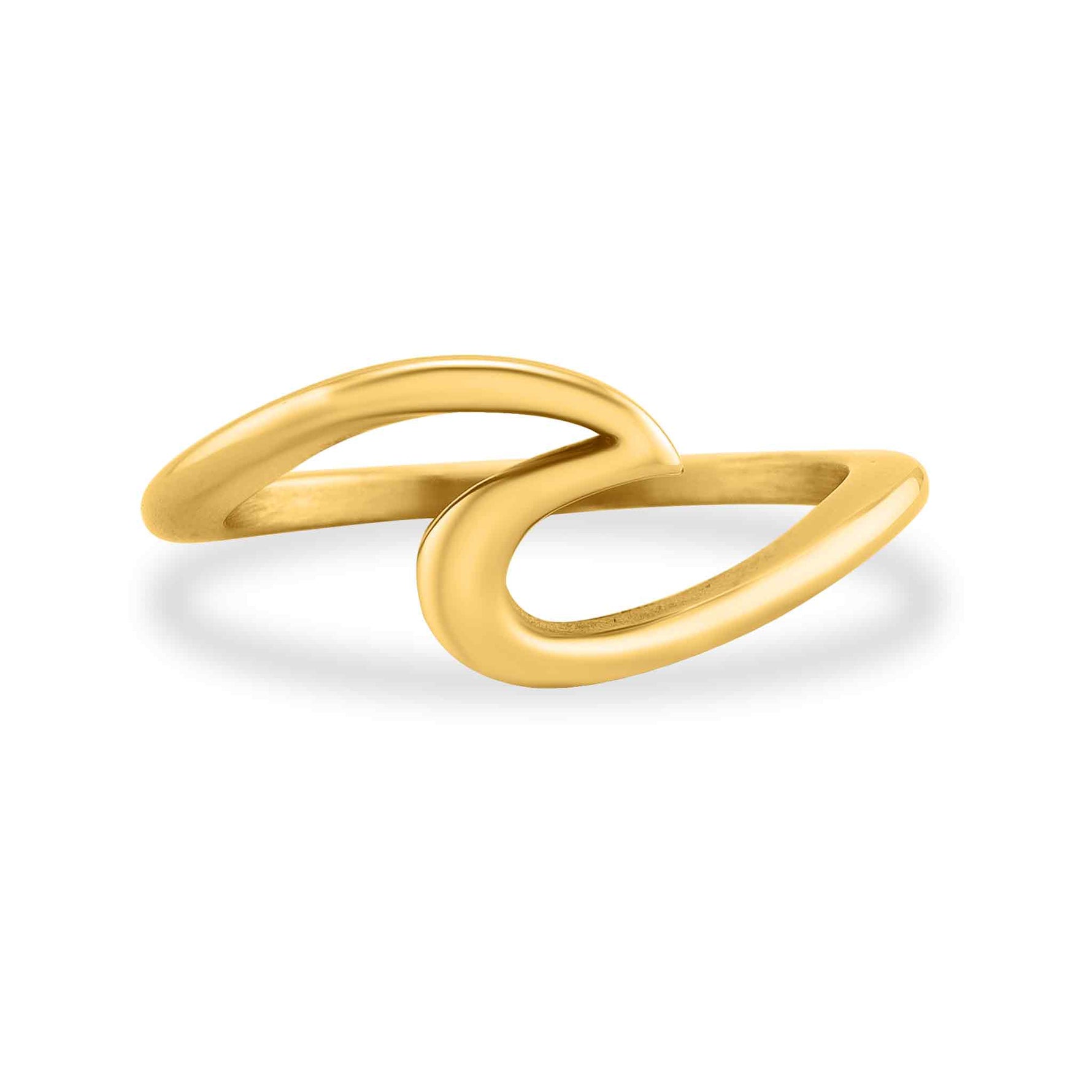 18K Gold Wave Ring: 6