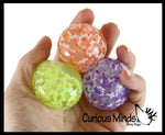 1 Pack of 3 Stress Balls -Small Amazing 1.5" Confetti Bead