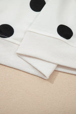 Plus Polka Dot Print Tank Split Mini Skort 2pcs Set: White / XL