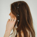 "Luna" Silver and Cool Tones Hair Tie Rings