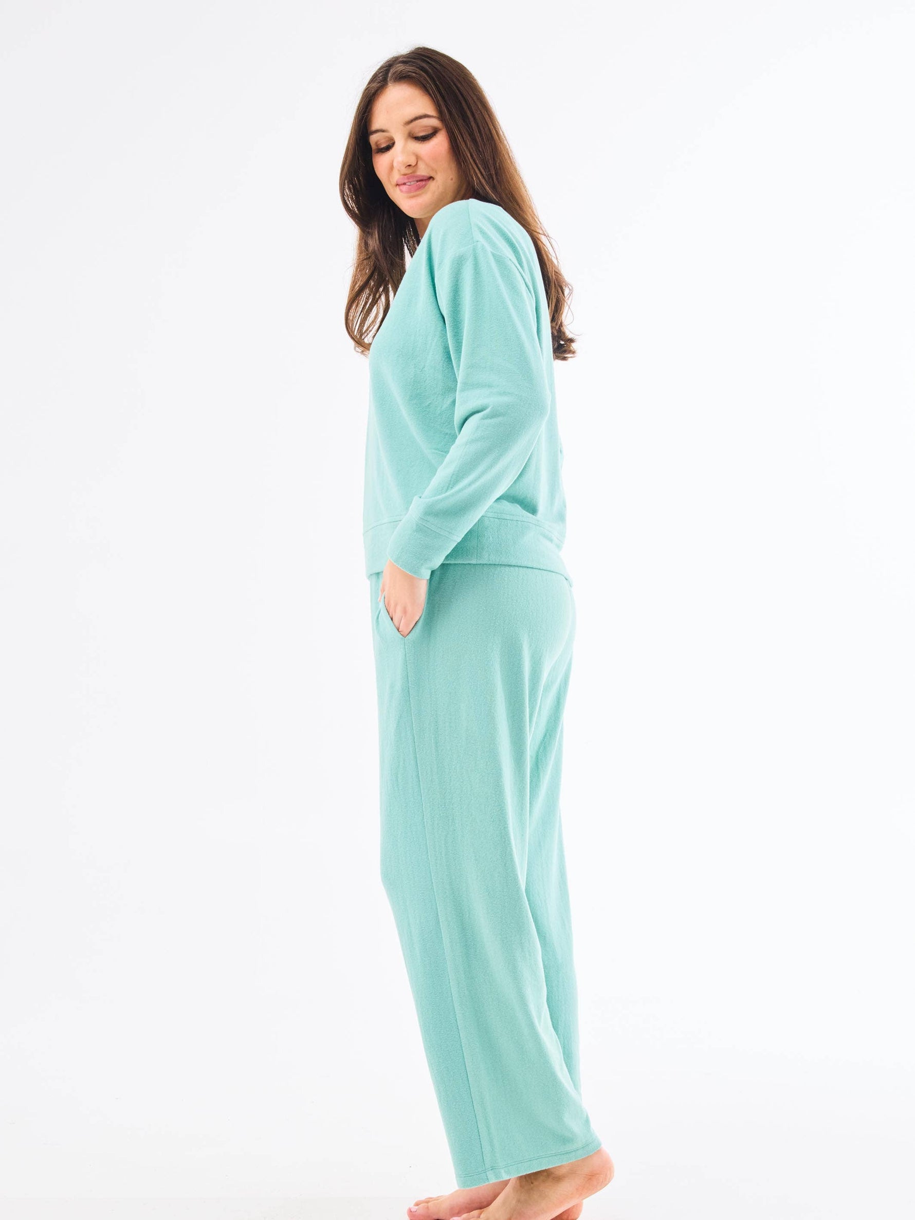 Sophie Straight Leg Pants Set | Lagoon