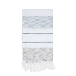 Tylanne 50x70" Indoor/Outdoor Recycled Woven Throw Blanket: Tidal Teal