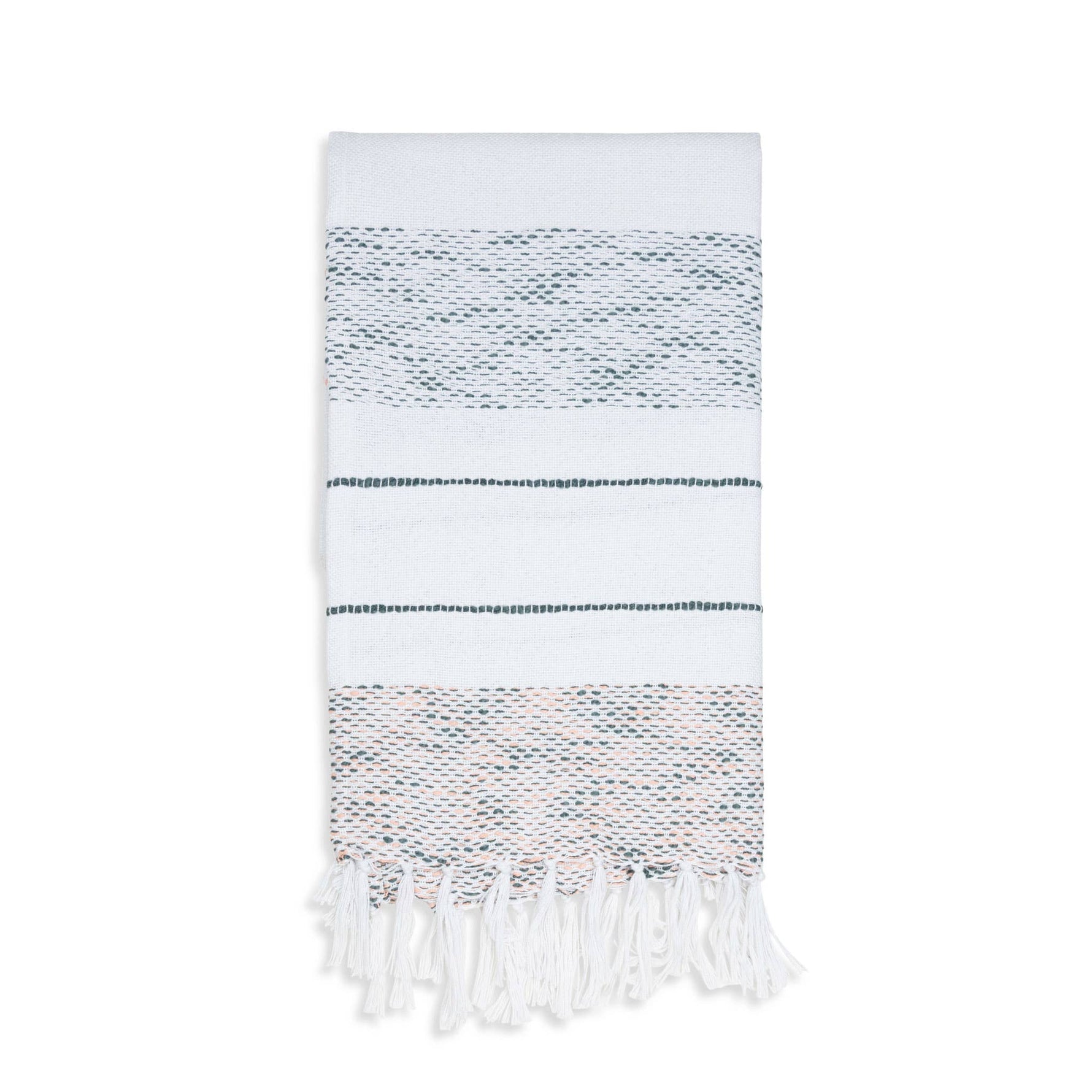 Tylanne 50x70" Indoor/Outdoor Recycled Woven Throw Blanket: Tidal Teal