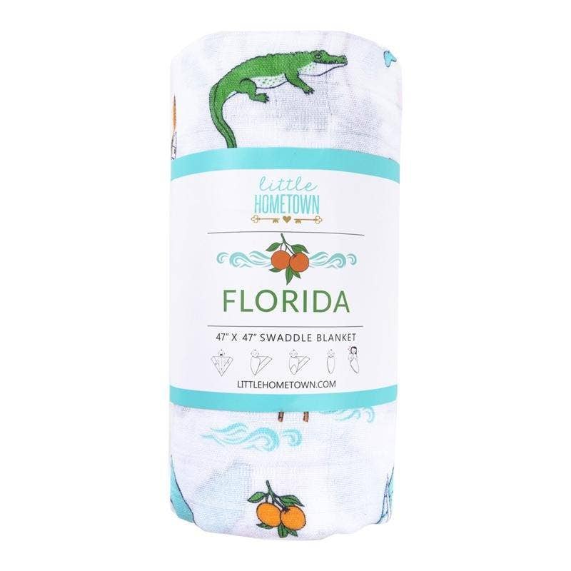 Florida Baby Muslin Swaddle Blanket Soft Bamboo Cotton Blend