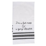 Cotton 27"  Hot Mess and A Spicy Disaster Tea Towel