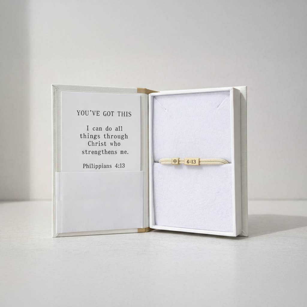 Sentiment Cord Bracelet-Philippians 4:13