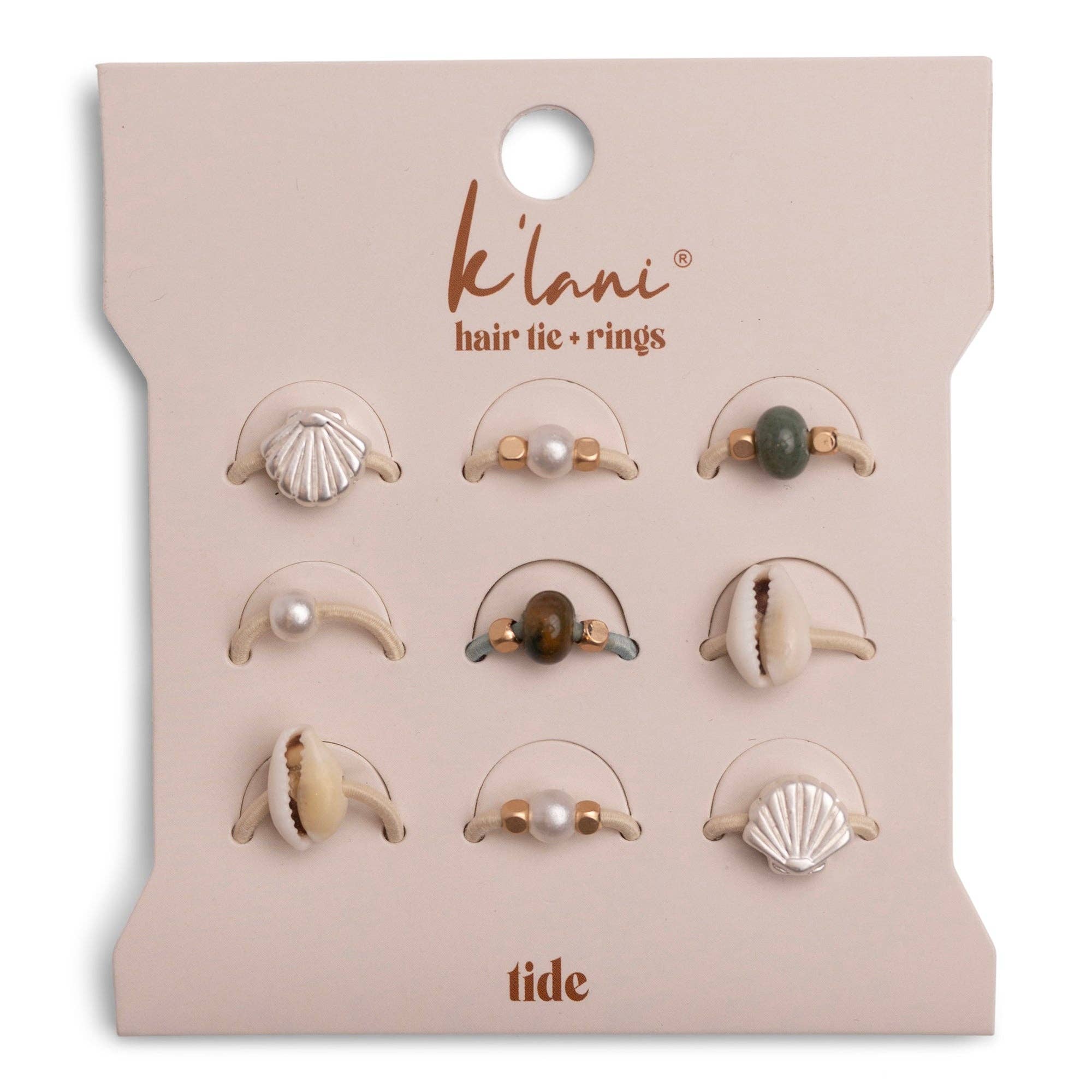 "Tide" Seashell Beach Vibe Hair Tie Rings
