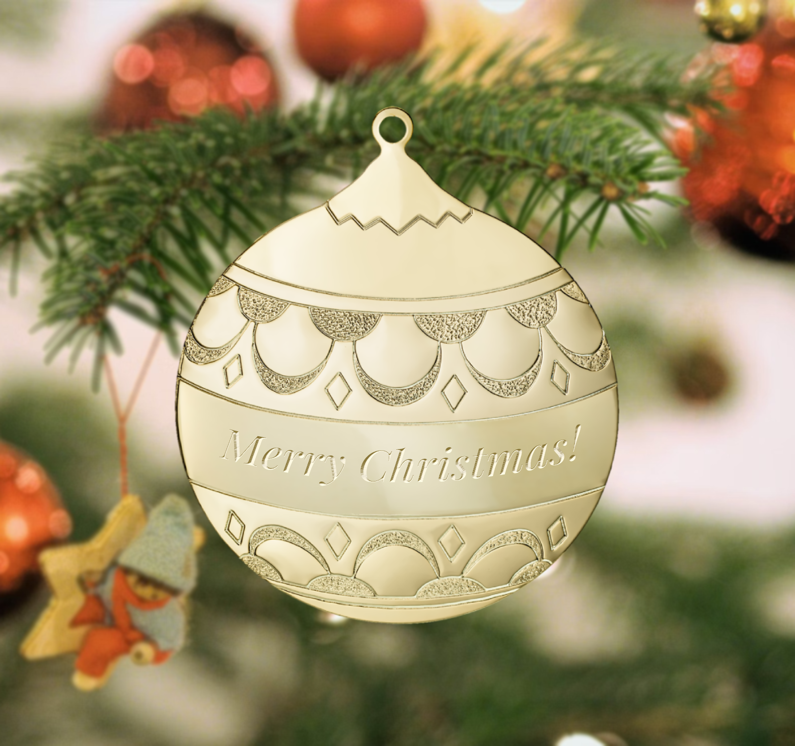 Gold Ball Ornament