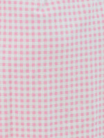 SoftSnooze™ Baby Girls Cotton Modal Pink Gingham Ruffle Knotted Sleep Gown & Bow Hat Set: Pink / Newborn-3m
