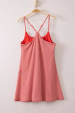 ND32119 - Textured Checkered Knit Activewear Tennis Dress: KELLY GREEN / S-M-L/2-2-2