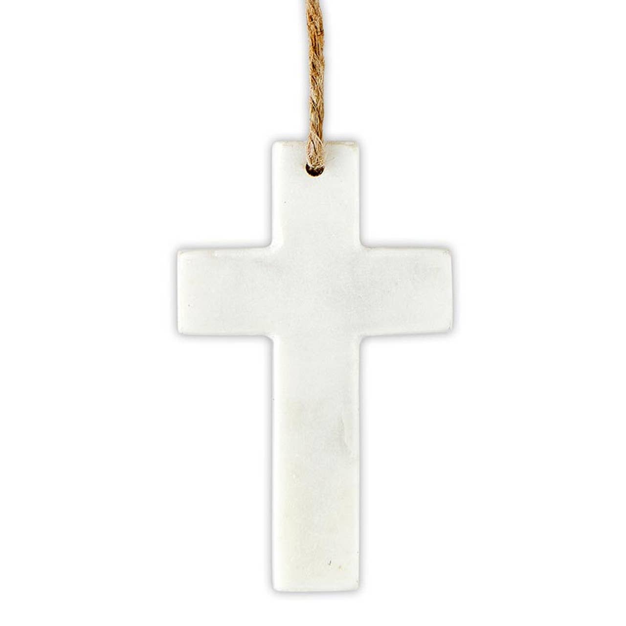 Marble Ornament - Cross: Wipe Clean With Damp Cloth / Marble