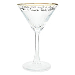 Gold Foil Martini Glass - Just a Tini Bit Older: 5.5 oz, 6.25" H