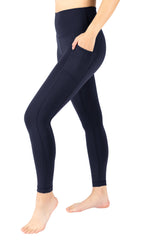 90 Degree by Reflex - Women's Side Pocket Ankle Leggings: RICH PINE