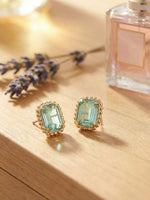 Octavia Scalloped Stud Earrings - EBW18BGAQU: Blue