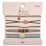 "Ace" Green and Gold Tennis Racket Charm Hair Tie Bracelets