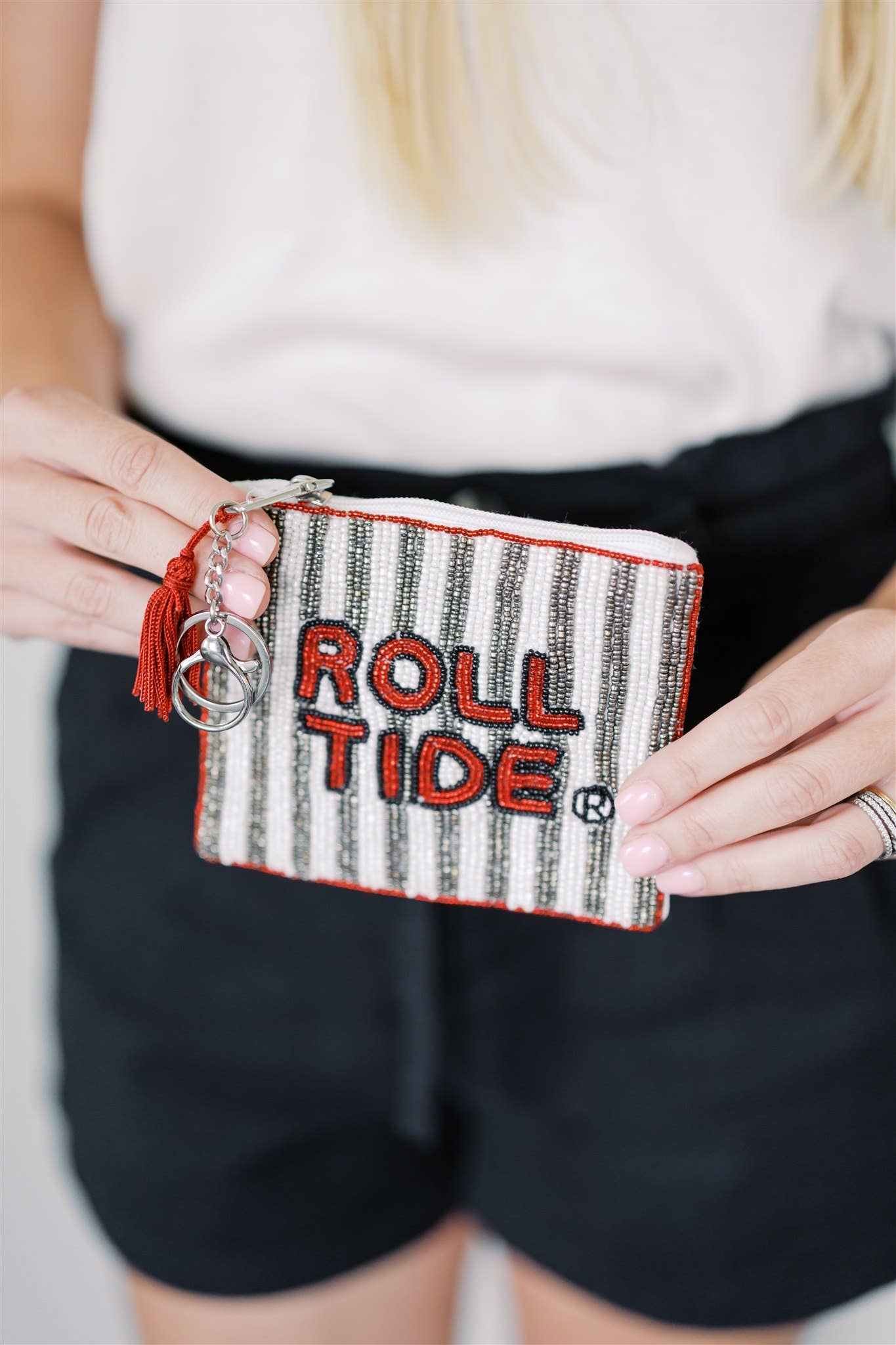 University of Alabama Beaded Coin Purse