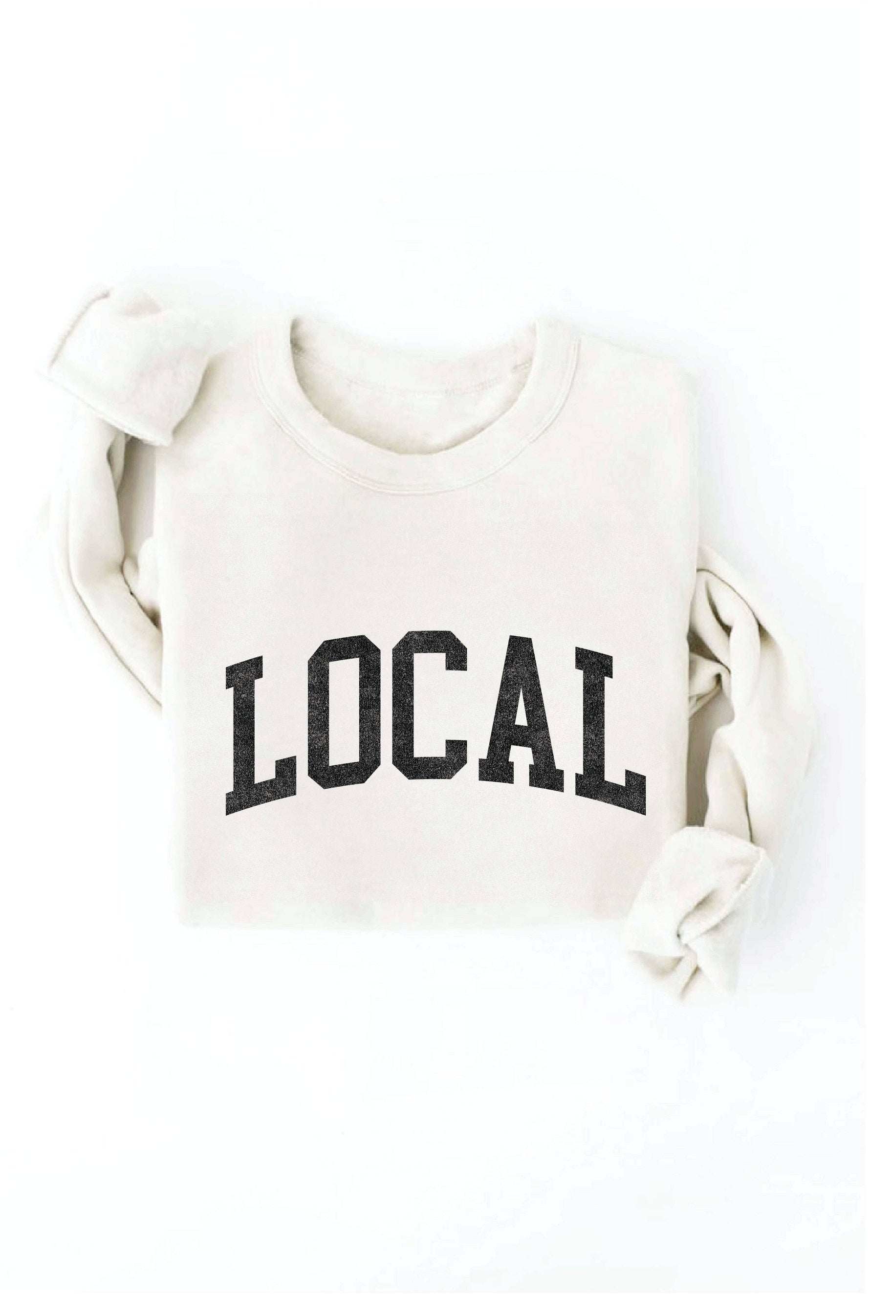 LOCAL graphic sweatshirt: TAN / S