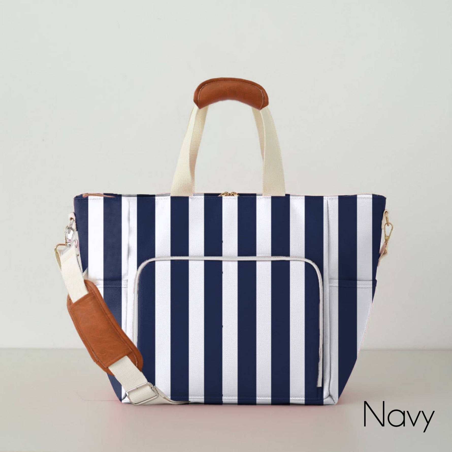 Monogrammable Blank Cooler Tote Bag: Orange