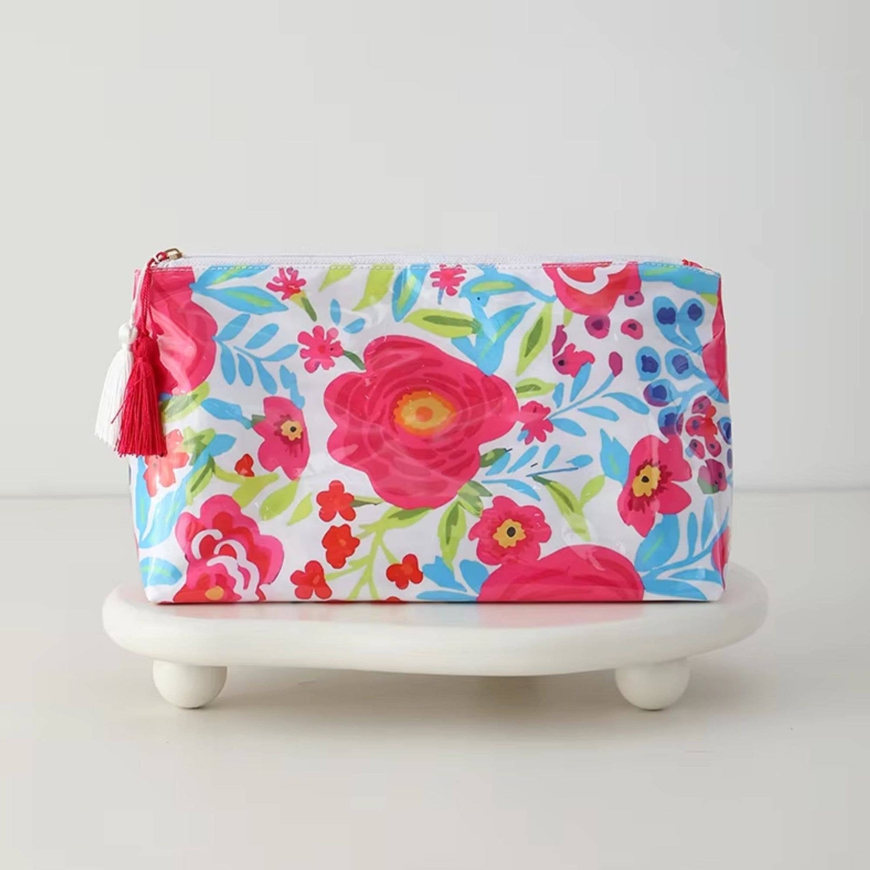 Waterproof Cosmetic Case PVC Make up Bag Tropical Escape