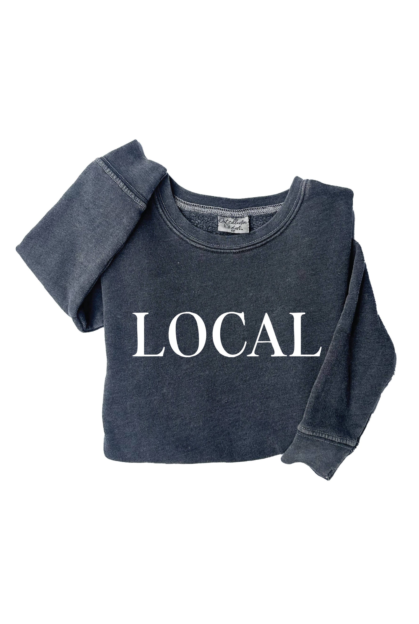 LOCAL Toddler Mineral Graphic Sweatshirt: WHITE DOVE / 2T