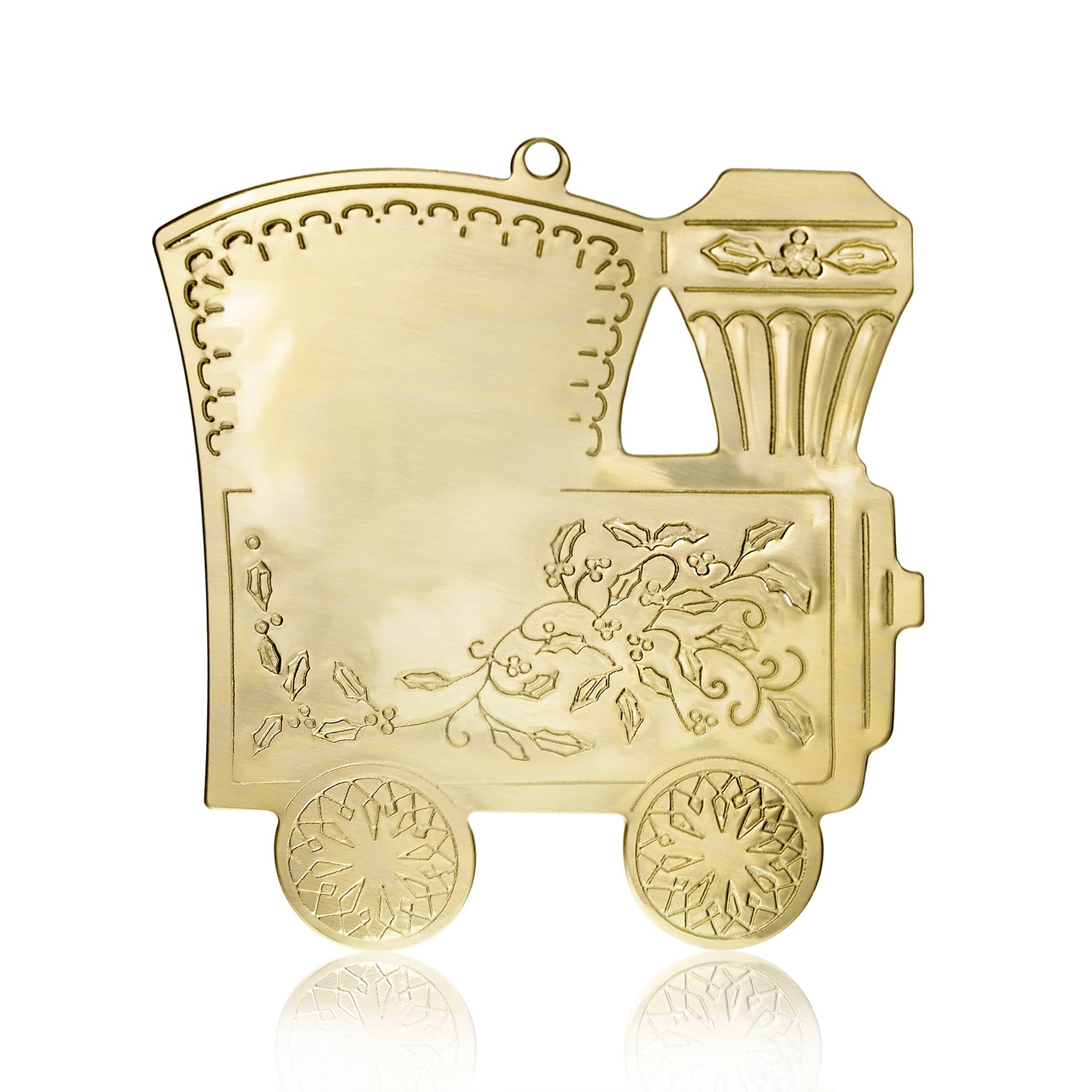 Gold Train Custom Vintage Ornament