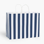 Cabana Stripe Navy Gift Bag: 125 Pack / Assortment