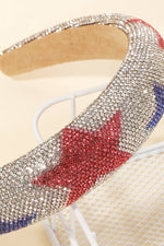 USA Pave Star Rhinestone Headband