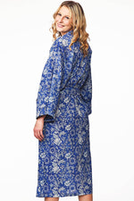 Lalita Block Print Kimono Robes: Turquoise