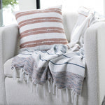 Tylanne 50x70" Indoor/Outdoor Recycled Woven Throw Blanket: Tidal Teal