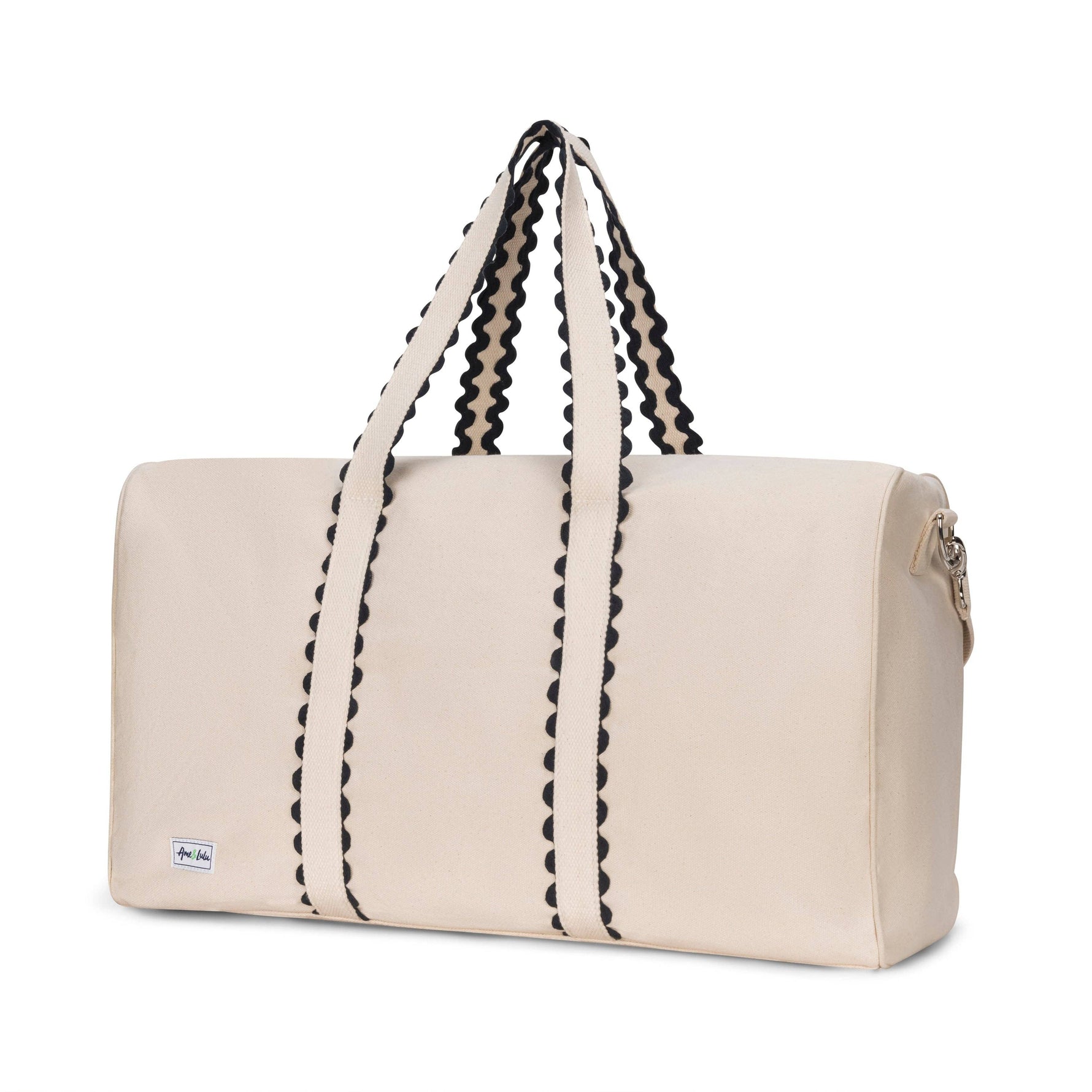Nantucket Weekender Duffel: Natural and Navy