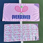 Over Served Tennis Double-Sided Microfiber Athletic Towel