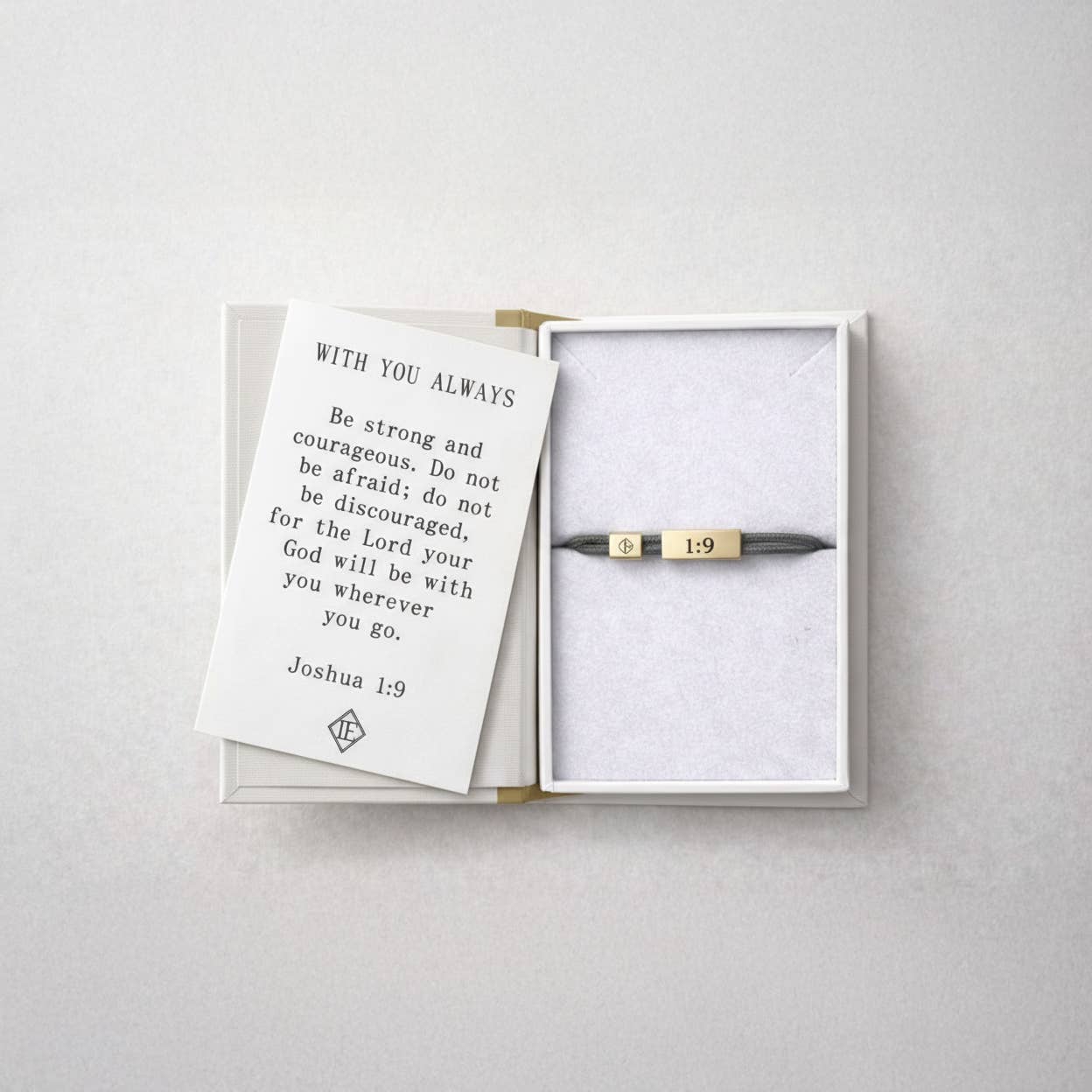 Sentiment Cord Bracelet-Joshua 1:9