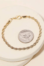 Gold Rope Chain Bracelet