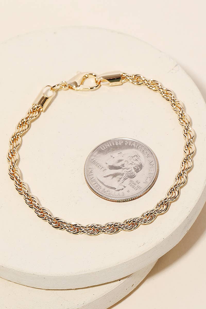 Gold Rope Chain Bracelet