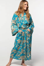 Rani Kimono Robes: Teal & Rose