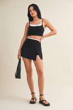 Double Layered Tank Top: Hot Pink Combo / M
